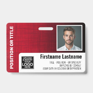 Mitarbeiter-Foto-ID-Logo-Leiste-Strichcode-modern- Ausweis