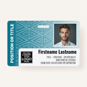 Mitarbeiter-Foto-ID - moderner Stamm-, Logo-Bar Ausweis