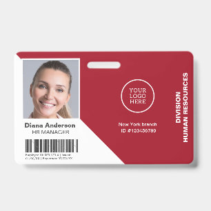 Mitarbeiter Foto Name Firmenlogo Barcode Sicherhei Ausweis