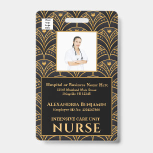 Mitarbeiter Foto Name Logo Bar Code Krankenhaus Ausweis