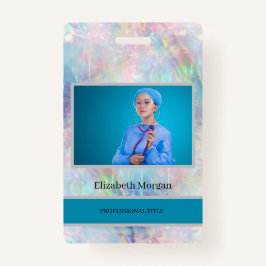 Mitarbeiter Foto Trendy Holographic Opal Ausweis