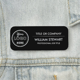 Mitarbeiter für berufliche Firmenlogos Namensschild