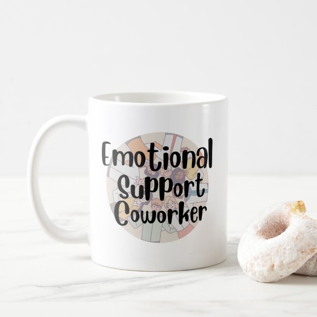 Mitarbeiter für emotionale Unterstützung Kaffeetasse (Mit Donut)