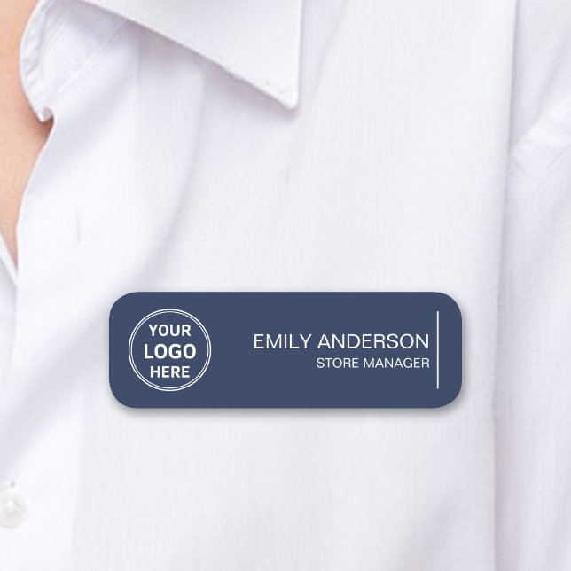 Mitarbeiter für kundenspezifische Logos, Magnet Sa Namensschild (Custom Logo Employee Magnetic Safety Pin Navy Name Tag)