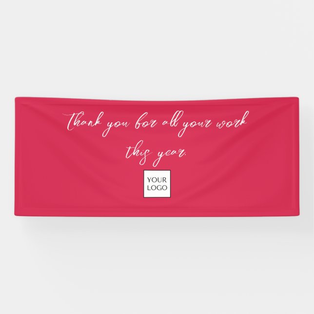 Mitarbeiter Holiday Vielen Dank SIgn Banner (Horizontal)
