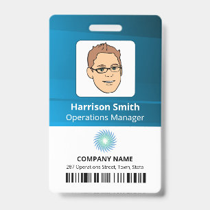 Mitarbeiter-ID des Unternehmens mit Logo und Stric Ausweis