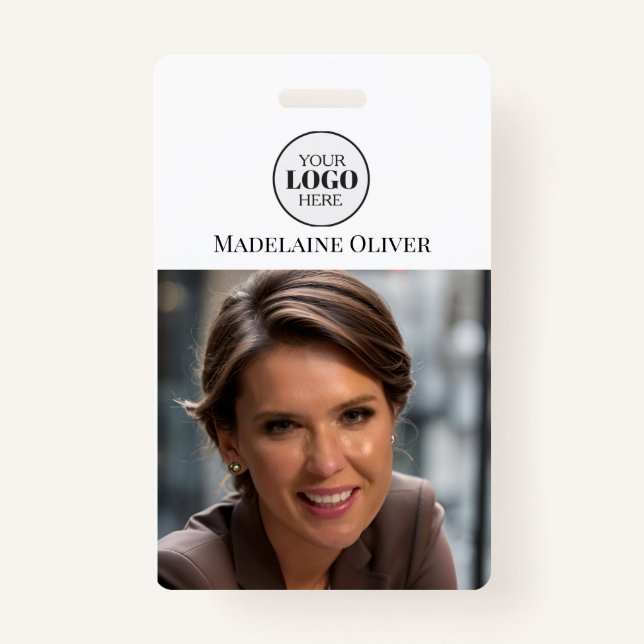 Mitarbeiter-ID-Foto-Abzeichen Ausweis (Vorderseite)