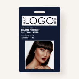 Mitarbeiter-ID Foto Company Identification Blue Ausweis