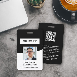 Mitarbeiter-ID-Foto-Logo-QR-Code-Ausweis Ausweis