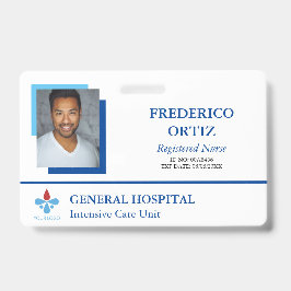 Mitarbeiter-ID für das Blue & White Hospital - Log Ausweis