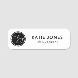 Mitarbeiter-ID für Schwarz-Weiß-Logos Namensschild