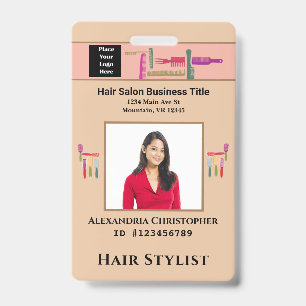 Mitarbeiter-ID-Karte Hair Stylist Foto Custom Ausweis
