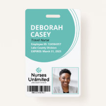 Mitarbeiter-ID-Security-Abzeichen mit Foto und Str