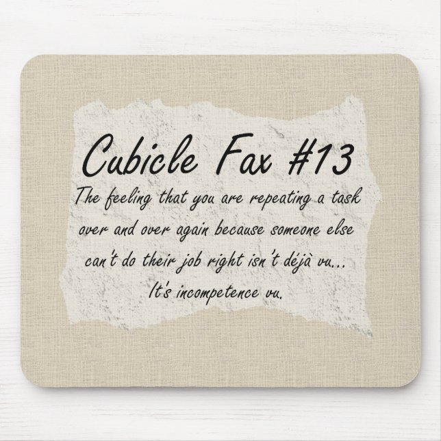 Mitarbeiter-Inkompetenz Mousepad (Vorne)