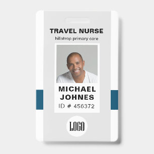 Mitarbeiter-Krankenschwester-Foto und Logo-Name-Ba Ausweis