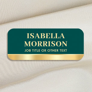 Mitarbeiter-Kundenservice-ID Green Gold Namensschild