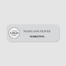Mitarbeiter-Logo Grau einfach Namensschild