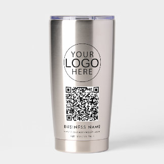 Mitarbeiter mit eigenem QR-Code für Unternehmen Thermobecher
