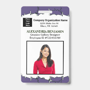 Mitarbeiter Name Foto Logo Barcode Logo ID-Karte Ausweis