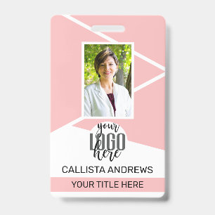 Mitarbeiter Name Titel Barcode Logo Rosa Geo-ID Ausweis