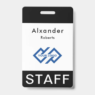 Mitarbeiter Namensschild mit individuellem Logo Ausweis