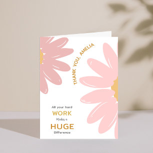 Mitarbeiter-Personal-Dankeschönkarte mit Blumenmot Einladung
