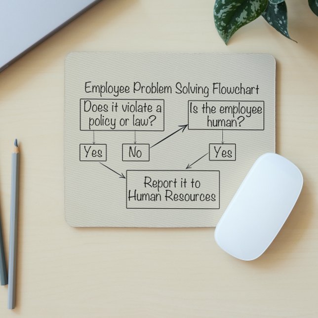 Mitarbeiter-Problemlösungsdiagramm Personalwesen Mousepad (Von Creator hochgeladen)