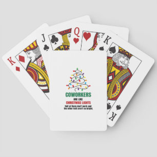 Mitarbeiter sind wie Weihnachtsleuchten - Gag Gesc Spielkarten
