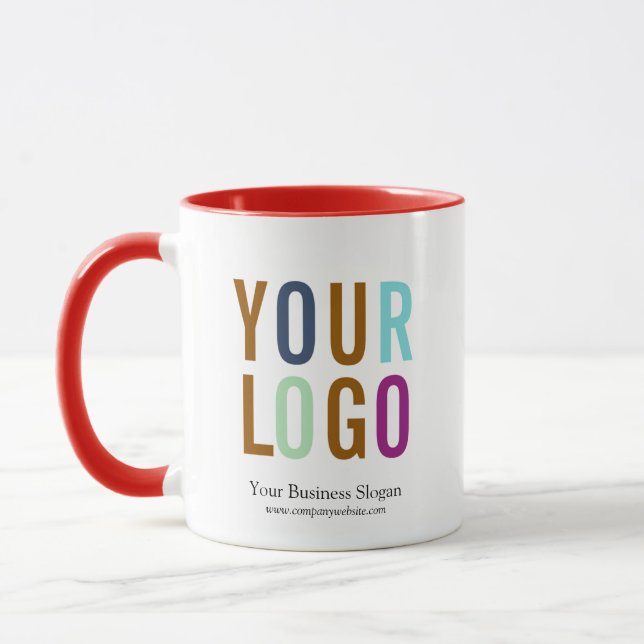 Mitarbeiter Tasse Individuelle Name Firmenlogo (Links)