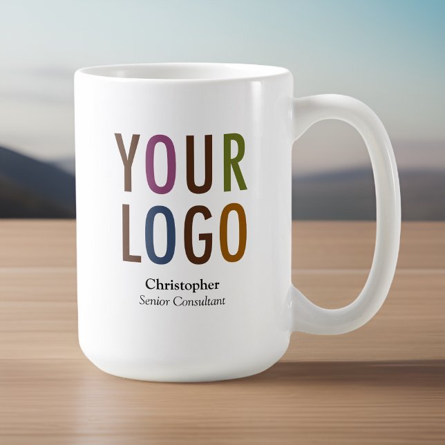Mitarbeiter Tasse mit individuellem Namen, Firmenl (MISOOK 15oz Large Employee Mug with Logo)