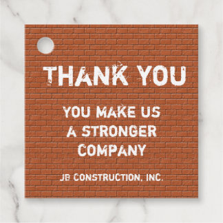 Mitarbeiter Vielen Dank an Red Brick Wall Business Geschenkanhänger