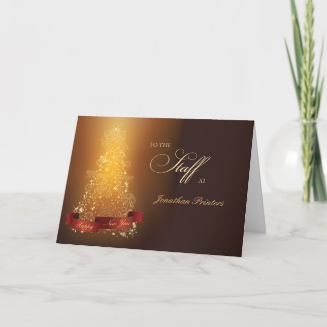 Mitarbeiter Vielen Dank zu Weihnachten Karte (Vorderseite)
