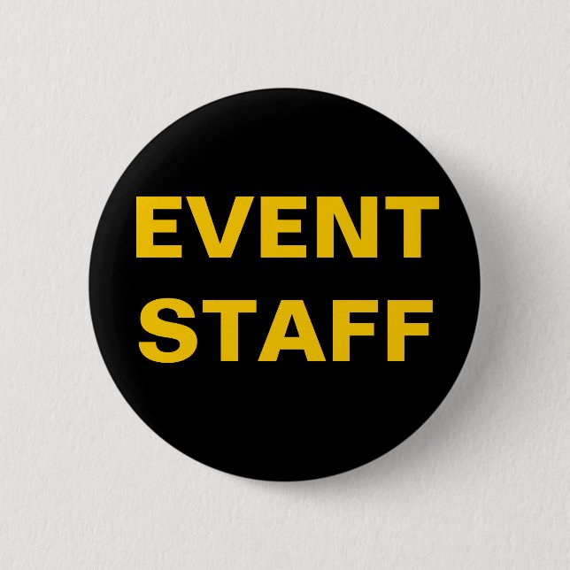 Mitarbeiter von Black and Gold EVENT STAFF ID Abze Button (Vorderseite)