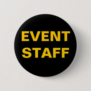 Mitarbeiter von Black and Gold EVENT STAFF ID Abze Button