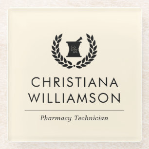 Mitarbeiter von Pharmazie Pharmacy Tech Glasuntersetzer