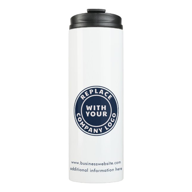 Mitarbeiter von Unternehmen und Markenlogos hinzuf Thermosbecher (Vorderseite)