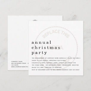 Mitarbeiter-Weihnachtsfeier Minimalistisches Logo Einladung