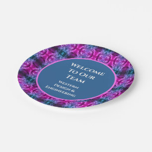 Mitarbeiter Welcome Bright Kaleidoscope Business T Pappteller