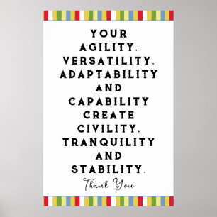 Mitarbeiter-Wertpapier-Poster Poster