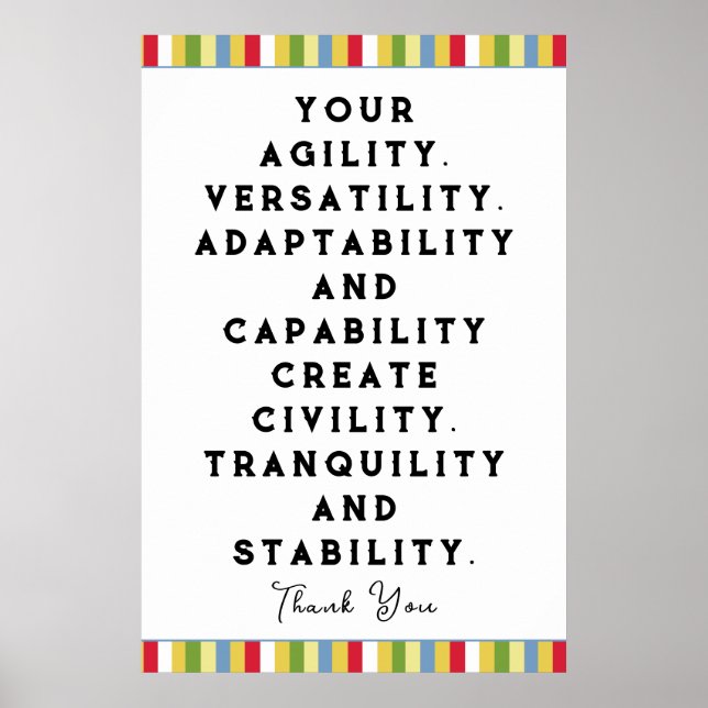 Mitarbeiter-Wertpapier-Poster Poster (Vorne)