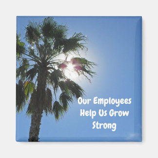 Mitarbeiteraufwertung Palm Tree Tropical Business Magnet