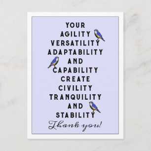 Mitarbeiteraufwertung Postkarte