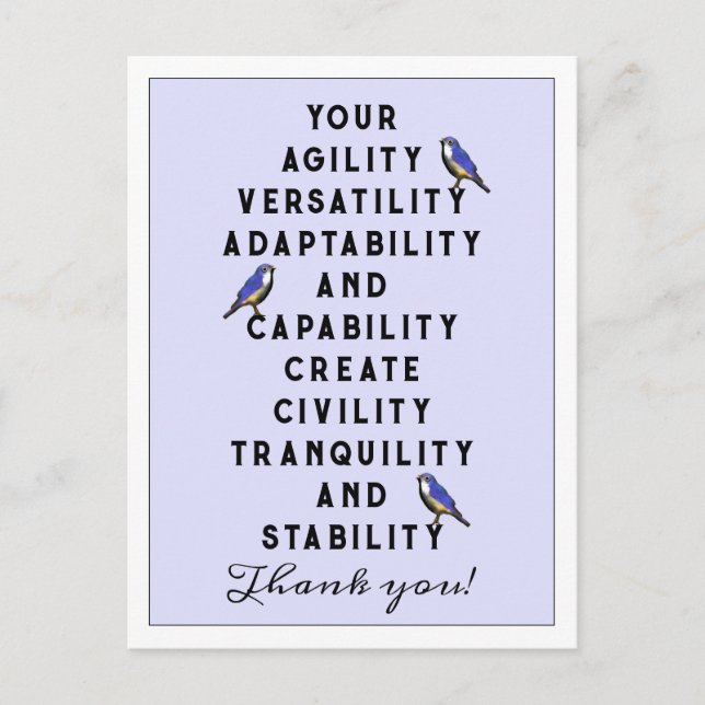 Mitarbeiteraufwertung Postkarte (Vorderseite)