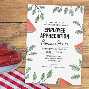 Mitarbeiteraufwertung Summer Picnic Watermelon Einladung