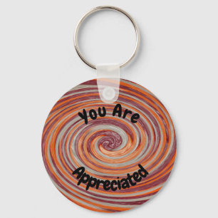 Mitarbeiterbewertung Groovy Swirl Bright Company Schlüsselanhänger