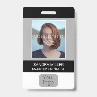 Mitarbeiterfoto, Logo, Barcode, Name, Ausweis