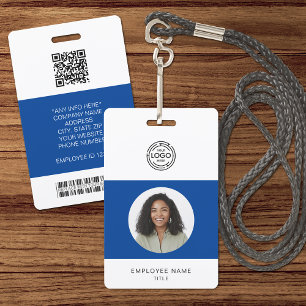 Mitarbeiterfoto, Logo, Barcode, Namens-ID Ausweis
