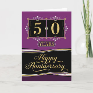 Mitarbeiterjubiläum 50 Jahre Dekorative Formal Pfl Karte