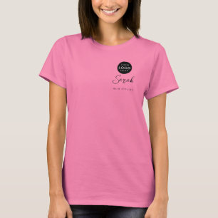Mitarbeitername Geschäftslogo Friseursalon T-Shirt