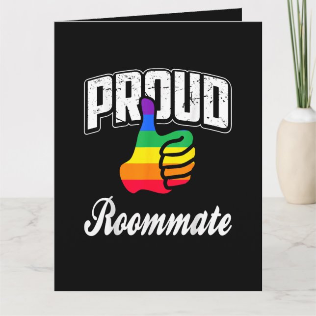 Mitbewohner Gay Pride Karte (Vorderseite)